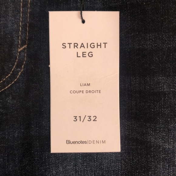 NWT Bluenotes  Liam Dark Blue Denim Straight leg size 31/32 - Picture 2 of 10
